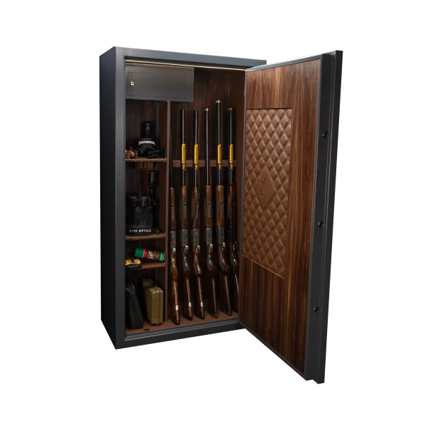 Browning Heritage 14 i med Amerikansk Valnød og kalvelæder i boksrummet. Super luksus med mulighed for design af indretning.