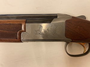 BROWNING B725 GAME SHORT STOCK KAL. 12/76, 66CM LØB OG 34,5 CM SKÆFTE (Brugt)