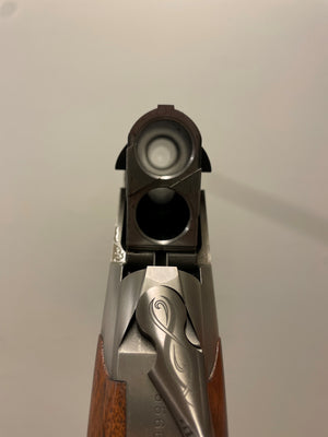 BROWNING B725 GAME SHORT STOCK KAL. 12/76, 66CM LØB OG 34,5 CM SKÆFTE (Brugt)