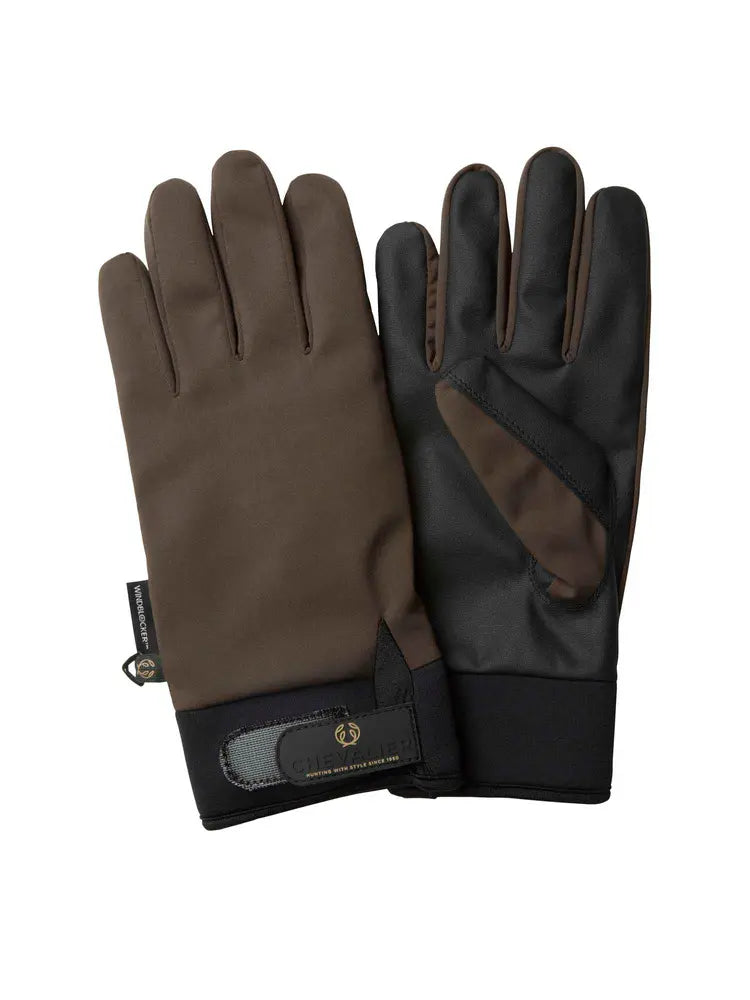 Chevalier Shooting Glove i dusk green – vindtæt skydehandske med neoprenmanchet, velcro-lukning og gribemateriale i håndfladen