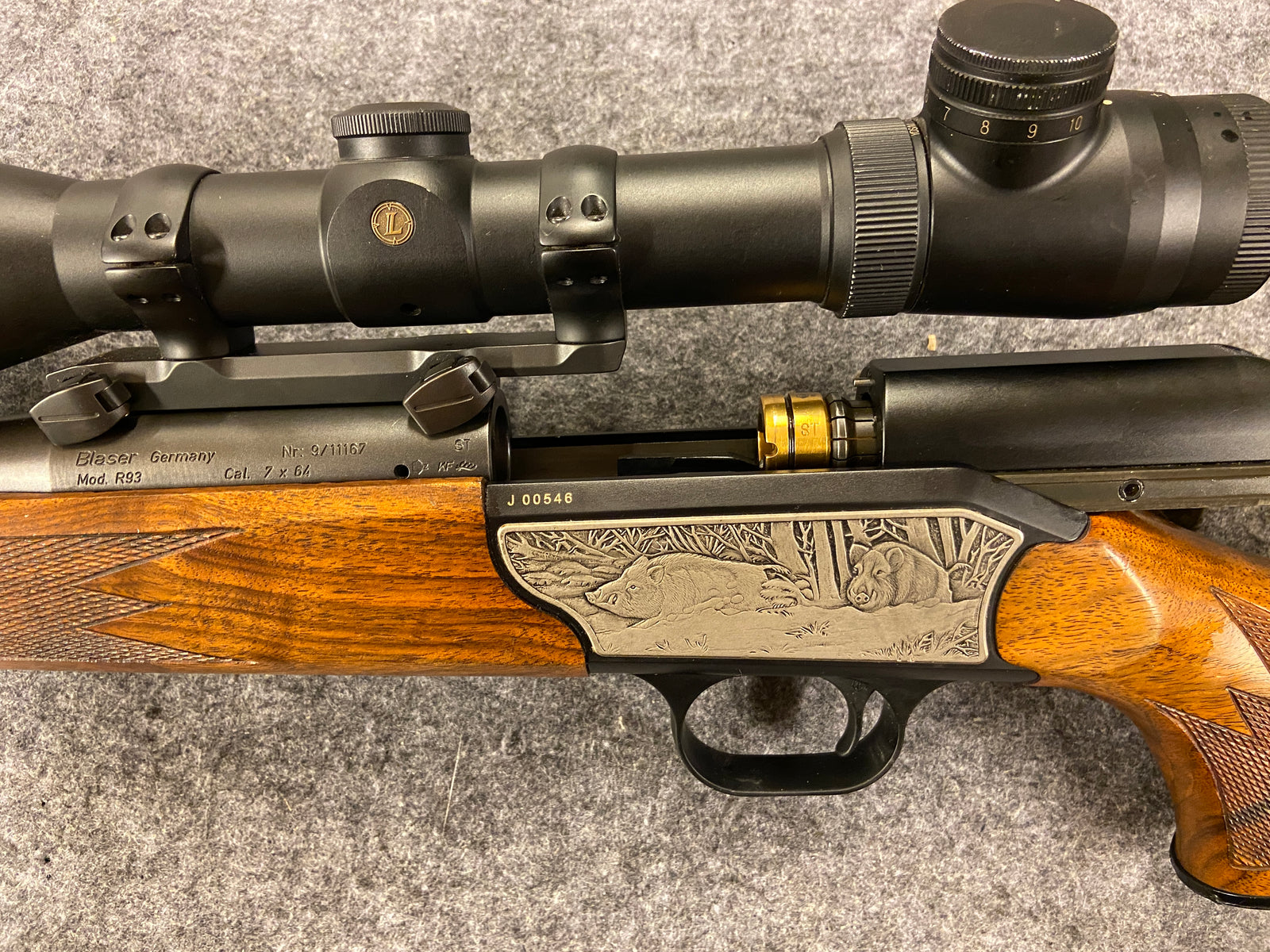 Blaser R93 Luxus, kal. 7x64 med Leupold VX-III 3½-10x50 m/lys (Brugt sæt)