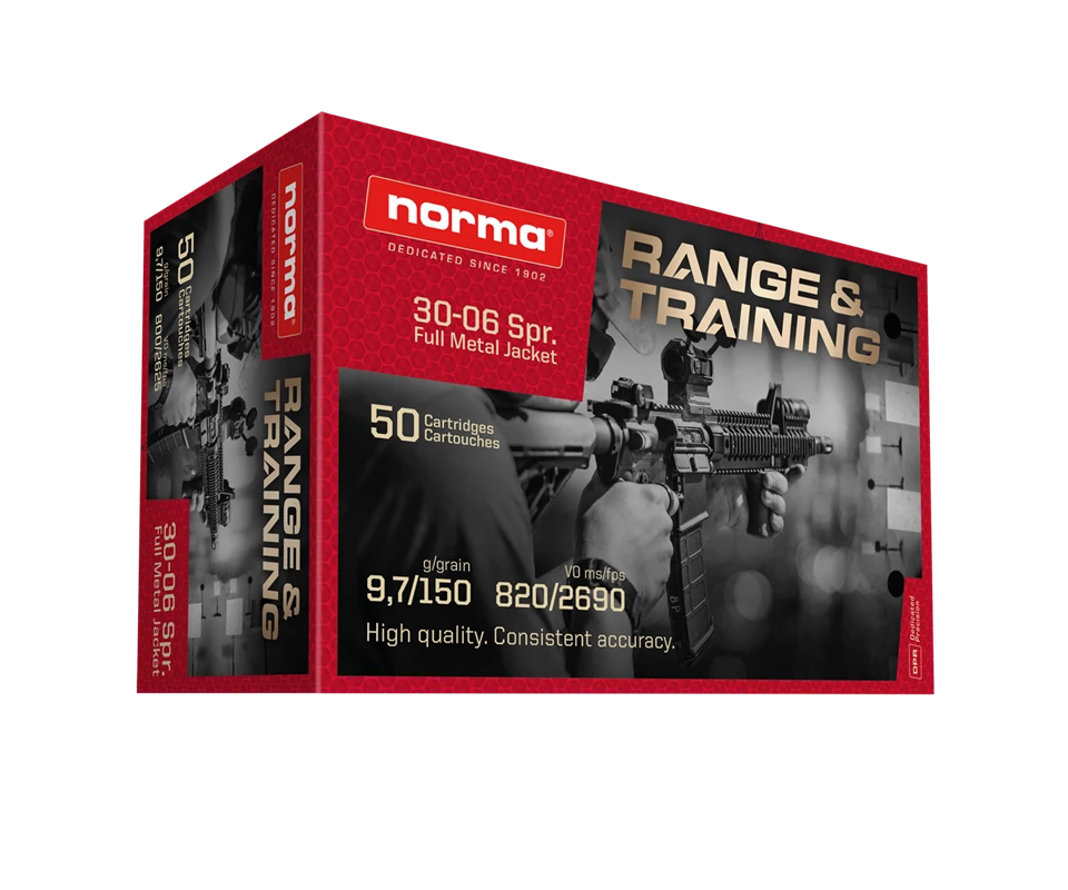 Norma Range & Training FMJ træningsammunition 50 stk. – stabil og ensartet præstation i 6,5x55, .308 Win og .30-06