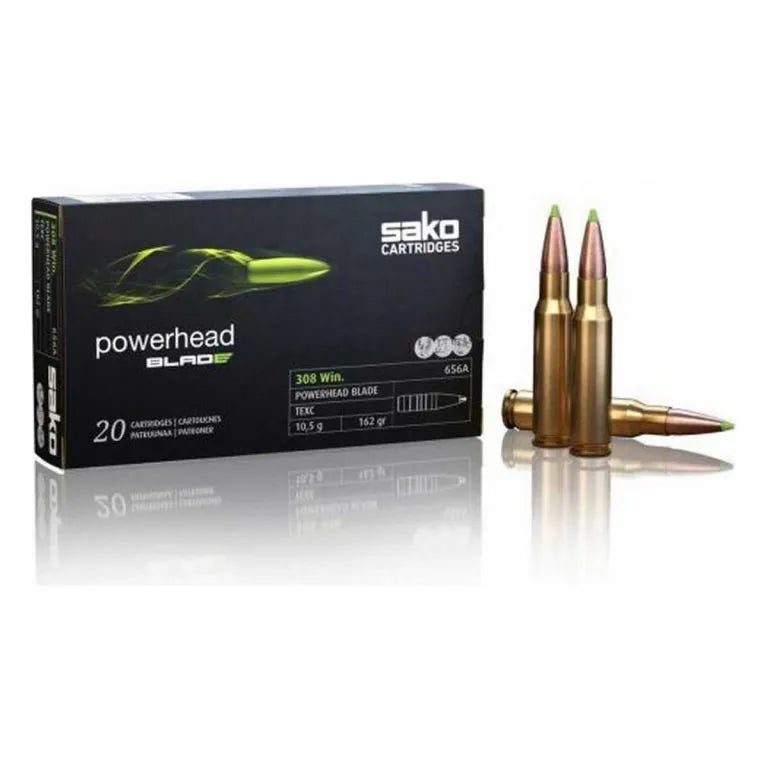 Sako Powerhead Blade blyfri jagtammunition med kobberprojektil – høj præcision og kontrolleret ekspansion til klovvildt