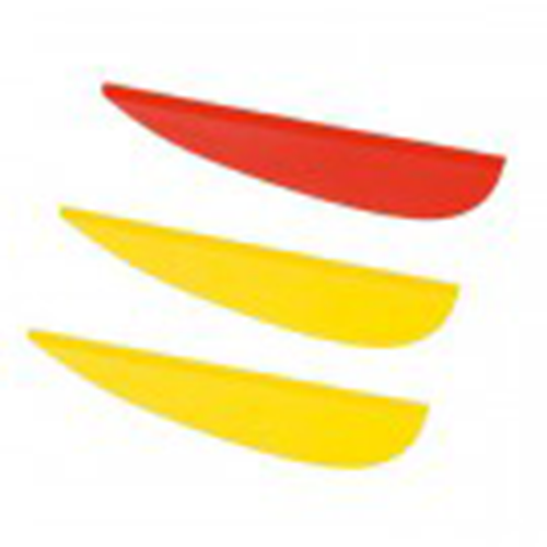 Faner i plast til pil