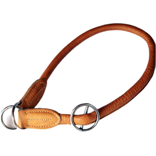 Prof Dog Rundsyet læderhalsbånd